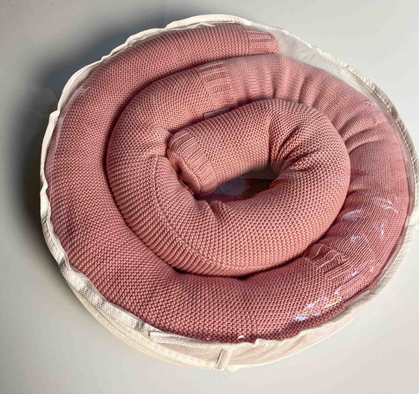 Sterntaler Strick-Bettrolle rosa Nestchen für Kinderbett