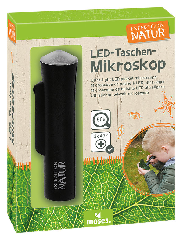 moses Expedition Natur Ultraleichtes LED-Taschenmikroskop